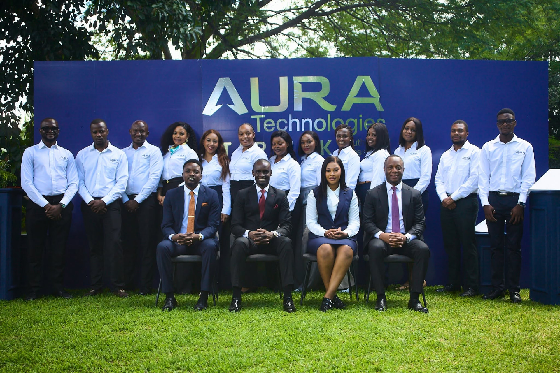 The AURA Technologies team collaborating